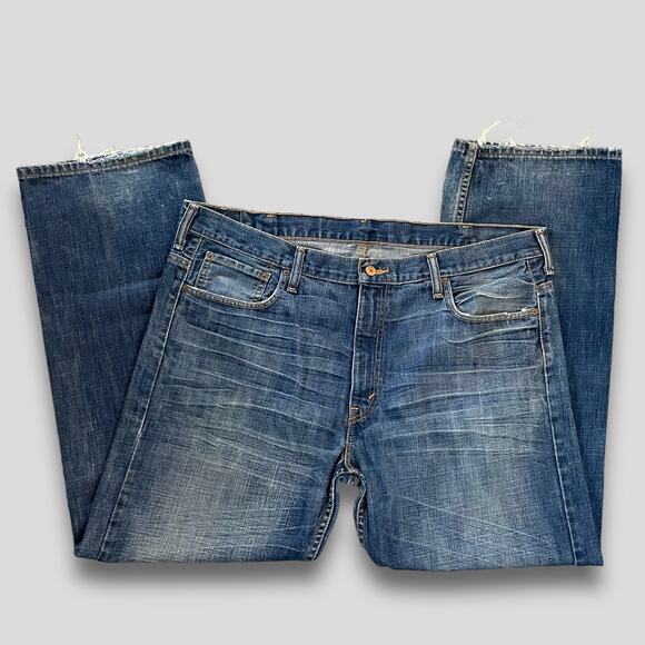 LEVI'S MENS JEANS 100 COTTON 569 LOOSE STRAIGHT LEG BLUE JEANS SIZE 40 X 32 - Picture 3 of 7